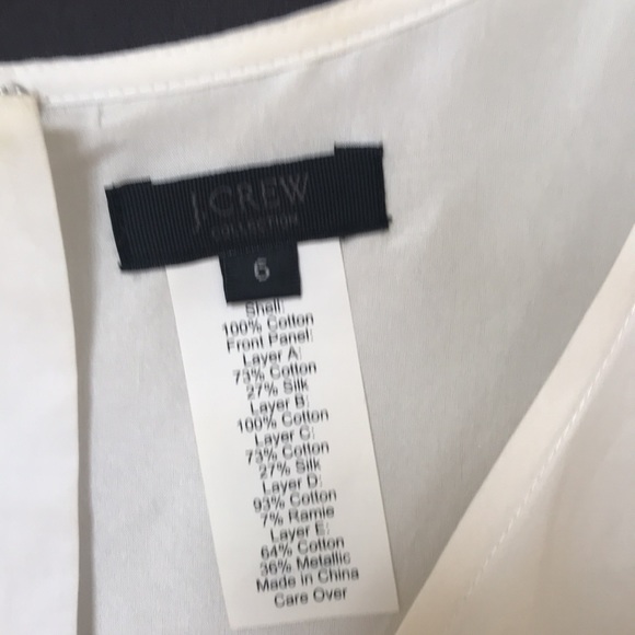 J.Crew, size 6, feminine top. Sleeveless, exposed zipper, detailed front. - Picture 5 of 9